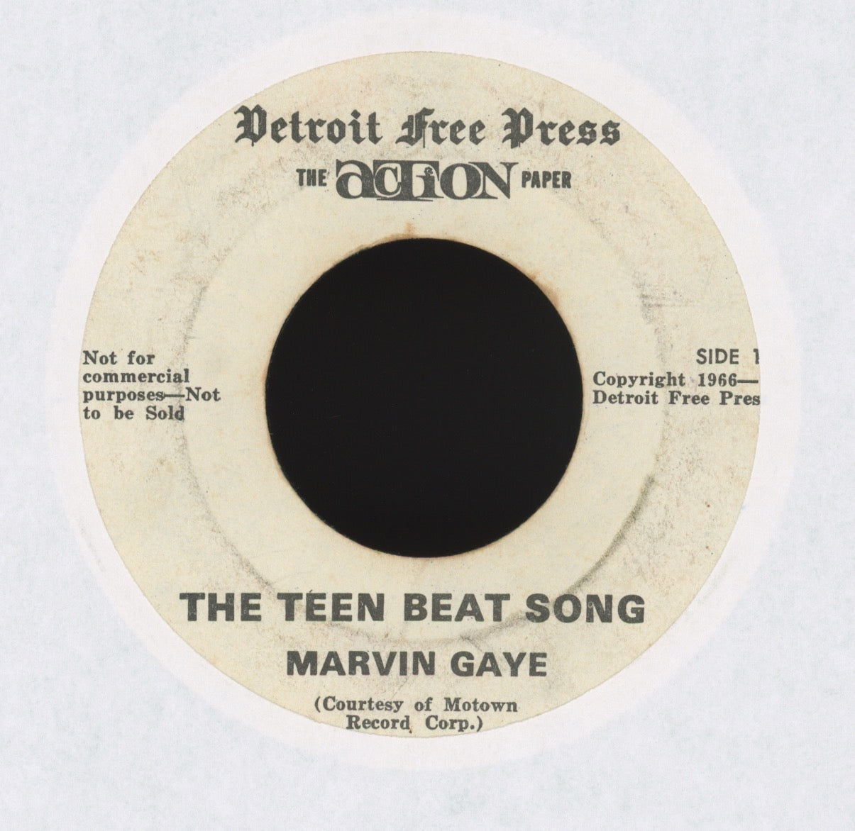 Marvin Gaye - The Teen Beat Song Detroit Free Press Promo Soul 45