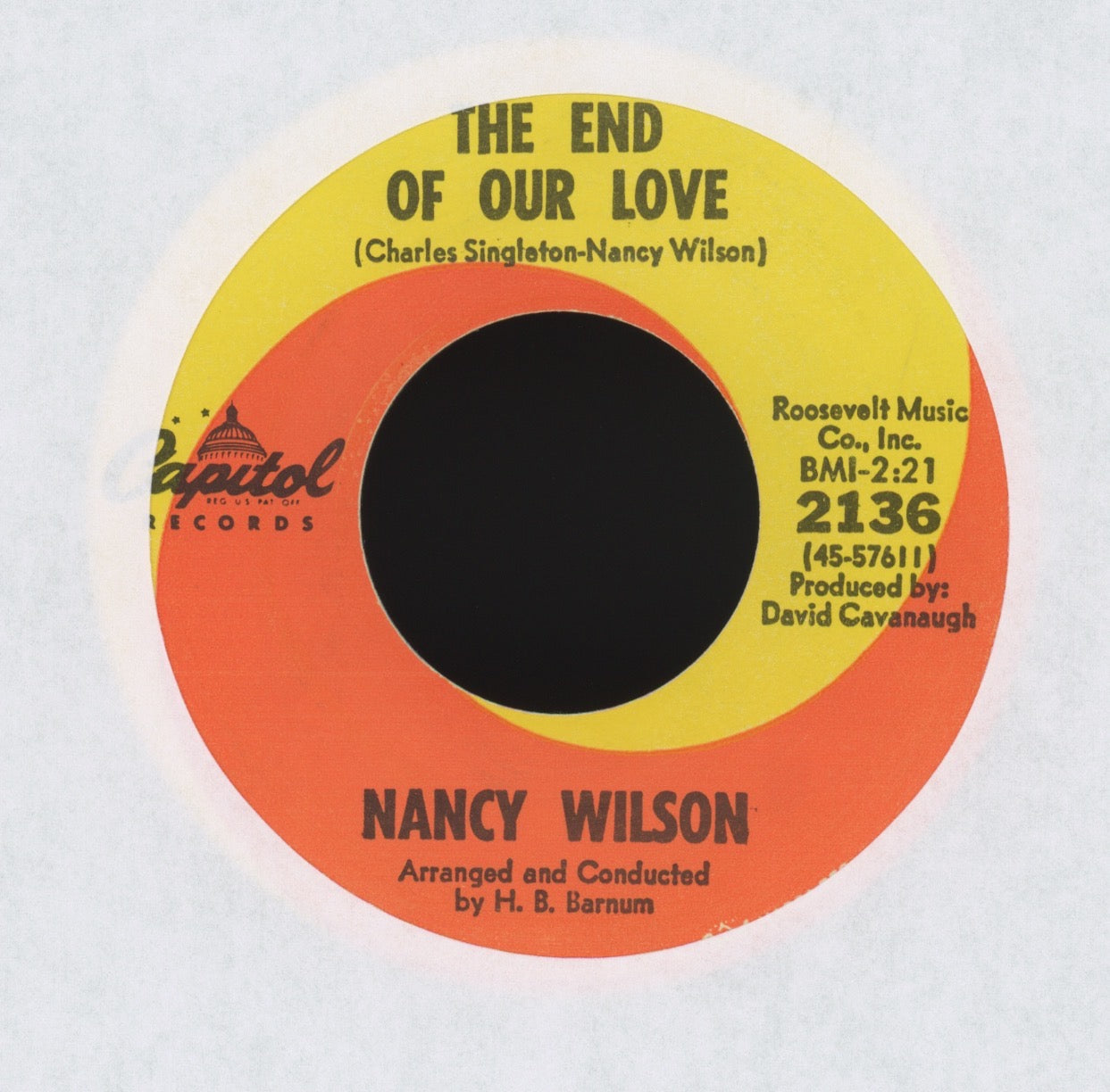 Nancy Wilson - Face It Girl, It's Over on Capitol Soul 45