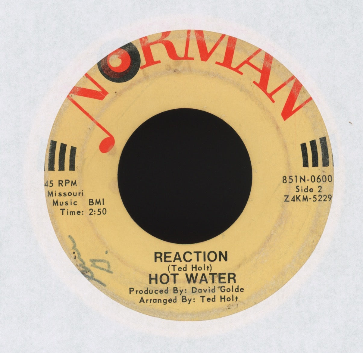 Hot Water - You Woman You on Norman Garage 45