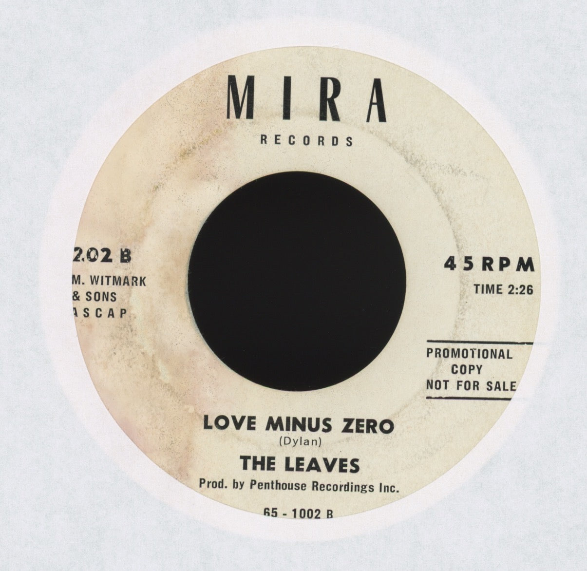 The Leaves - Too Many People on Mira Promo Garage 45