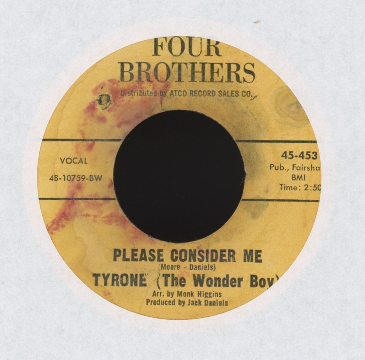 Tyrone The Wonder Boy - Please Consider Me on Four Brothers Northern Soul 45 Tyrone Davis