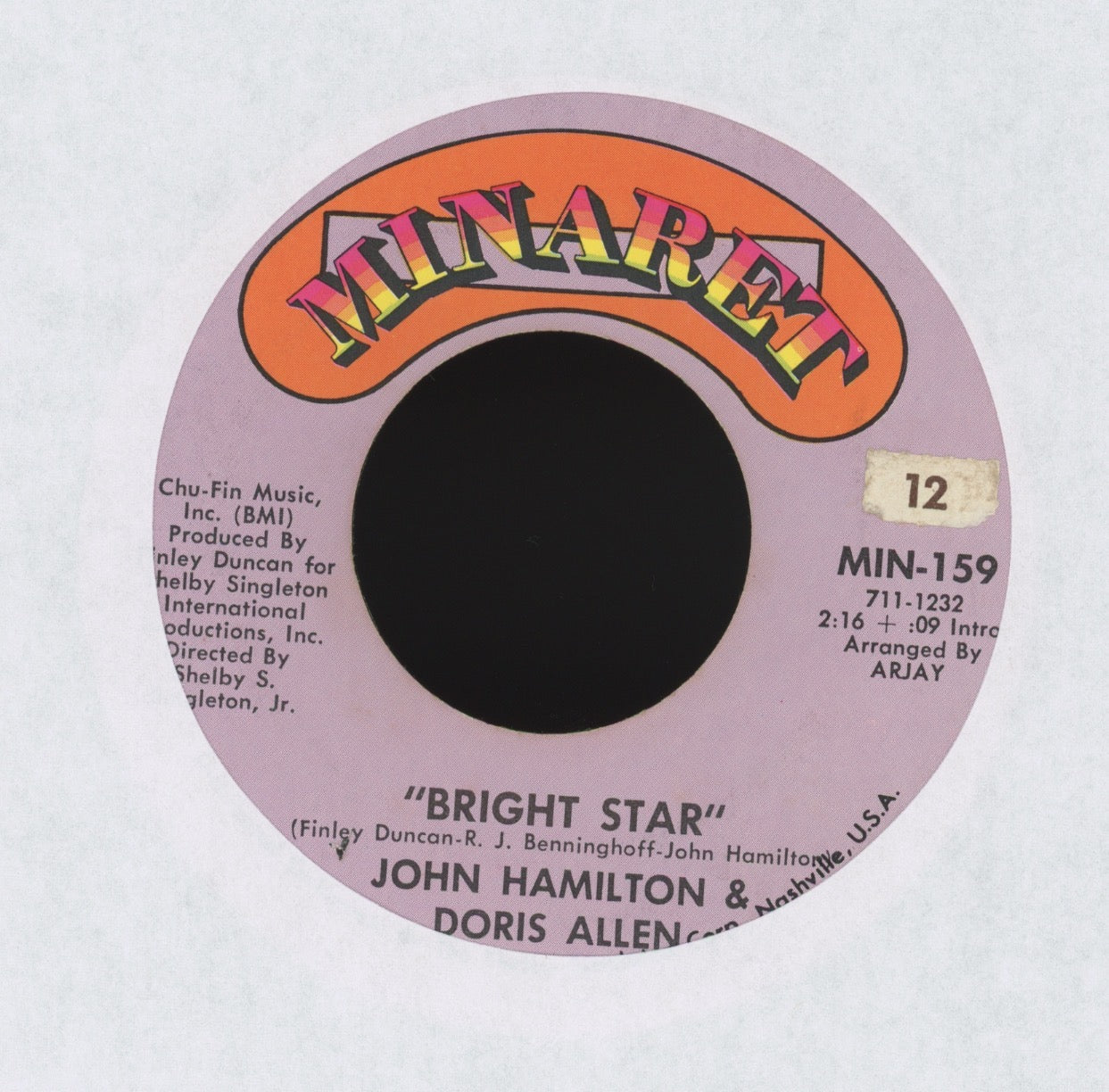 Big John Hamilton / Doris Allen - Them Changes on Minaret Funk 45