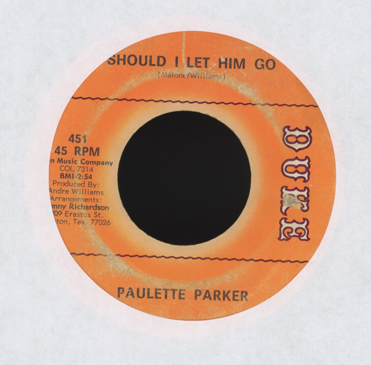 Paulette Parker - (Gimme Back) My Love on Duke Northern Soul 45