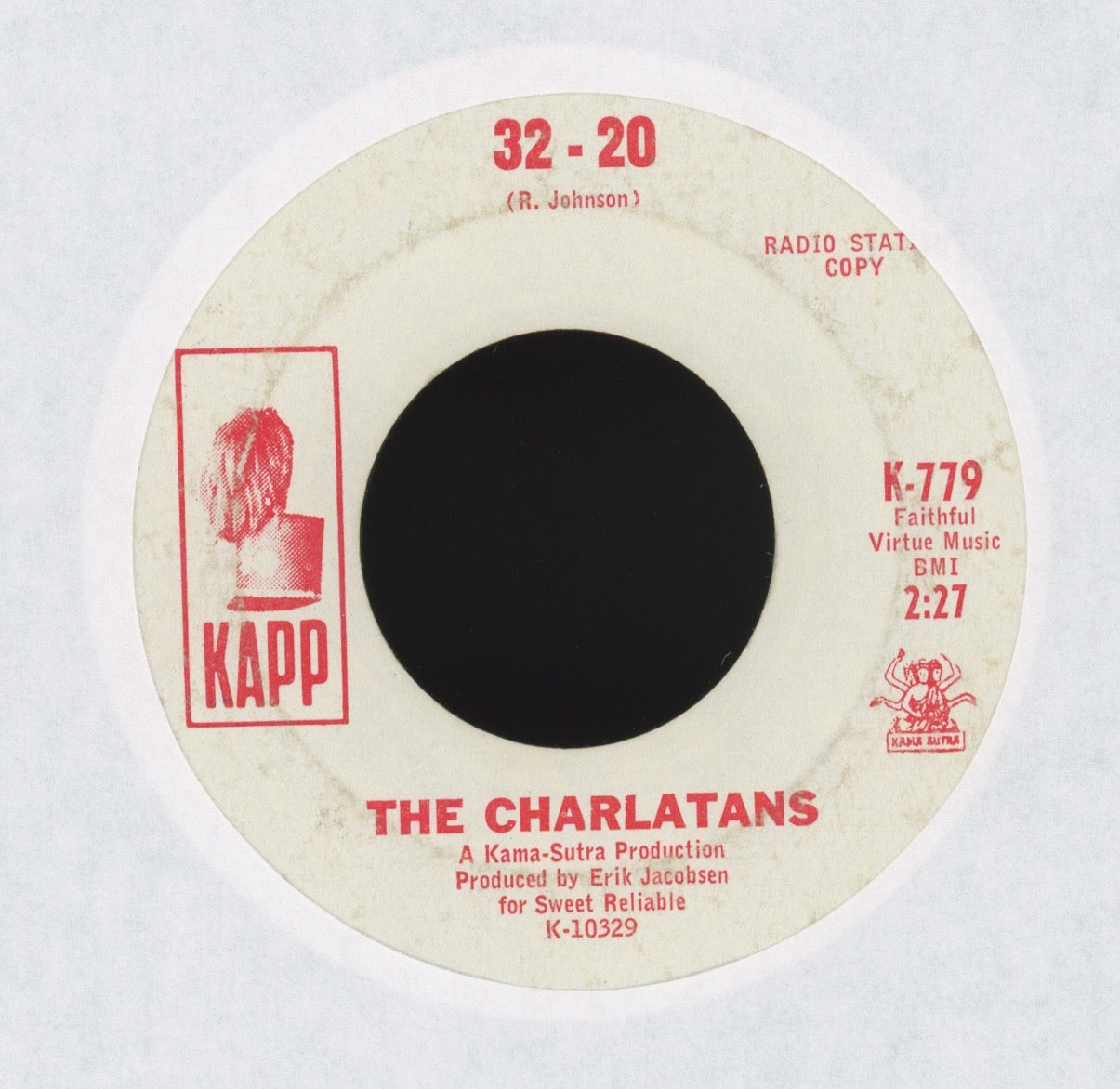 The Charlatans - The Shadow Knows on Kapp Promo Psych Blues Rock 45