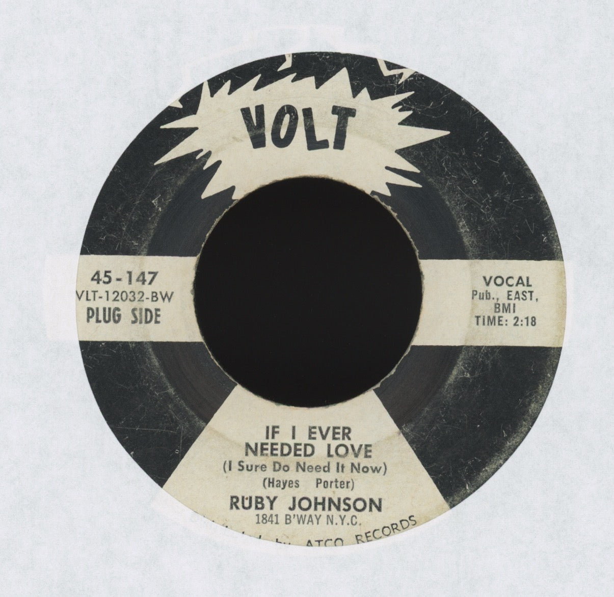 Ruby Johnson - Keep on Keeping On on Volt Promo Northern Soul 45