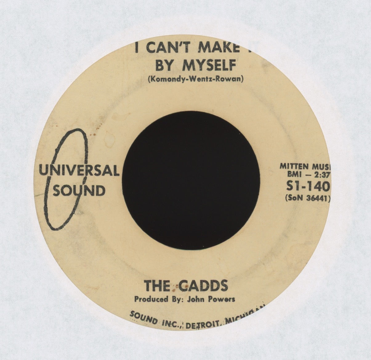 The Cadds - I Can't Make It By Myself on Universal Sound Pop Psych 45