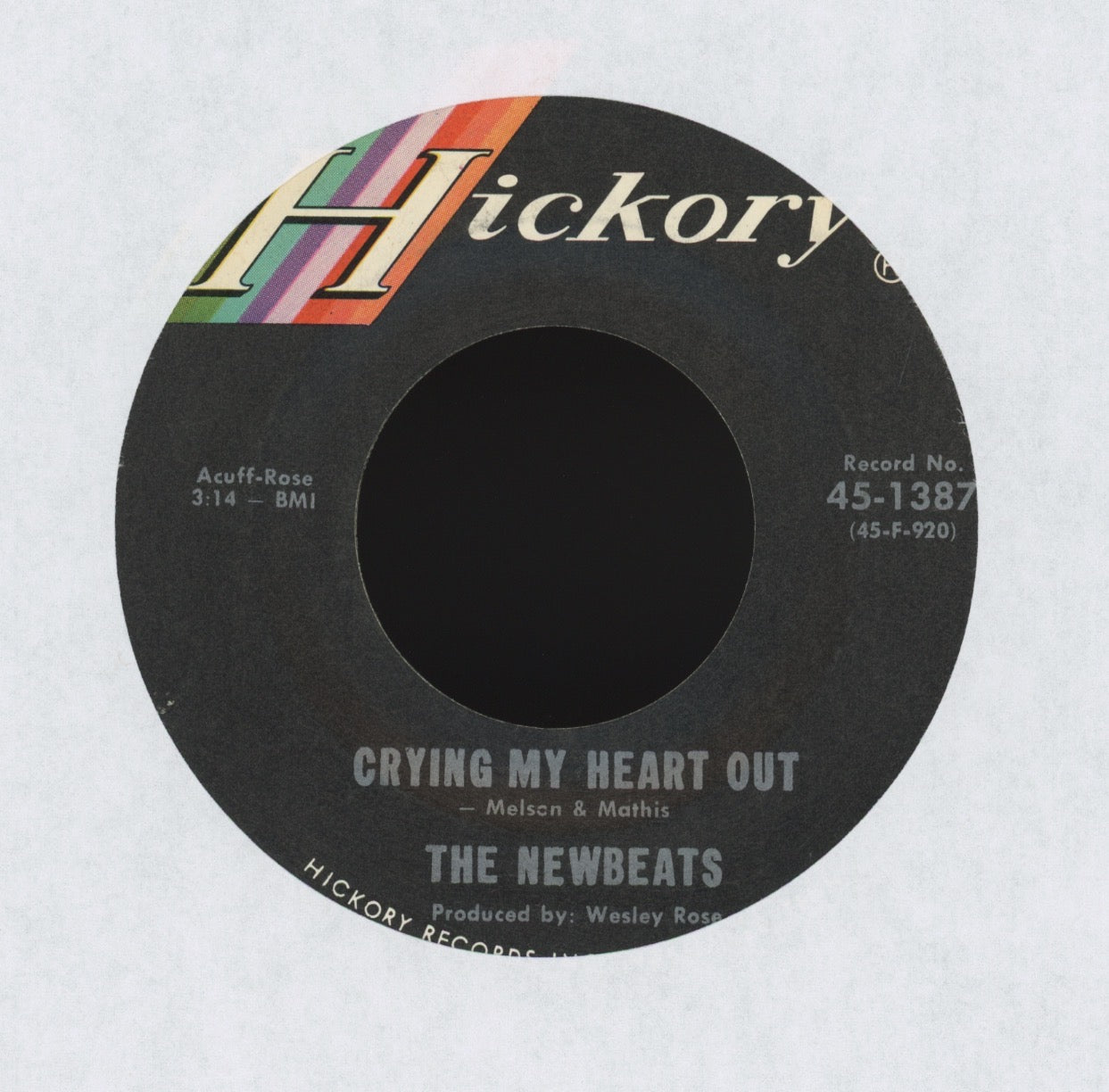 The Newbeats - Crying My Heart Out on Hickory Northern Soul 45