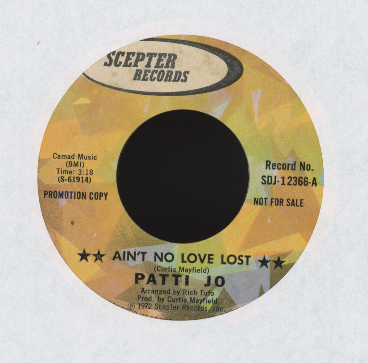 Patti Jo - Ain't No Love Lost on Scepter Promo 70s Soul 45
