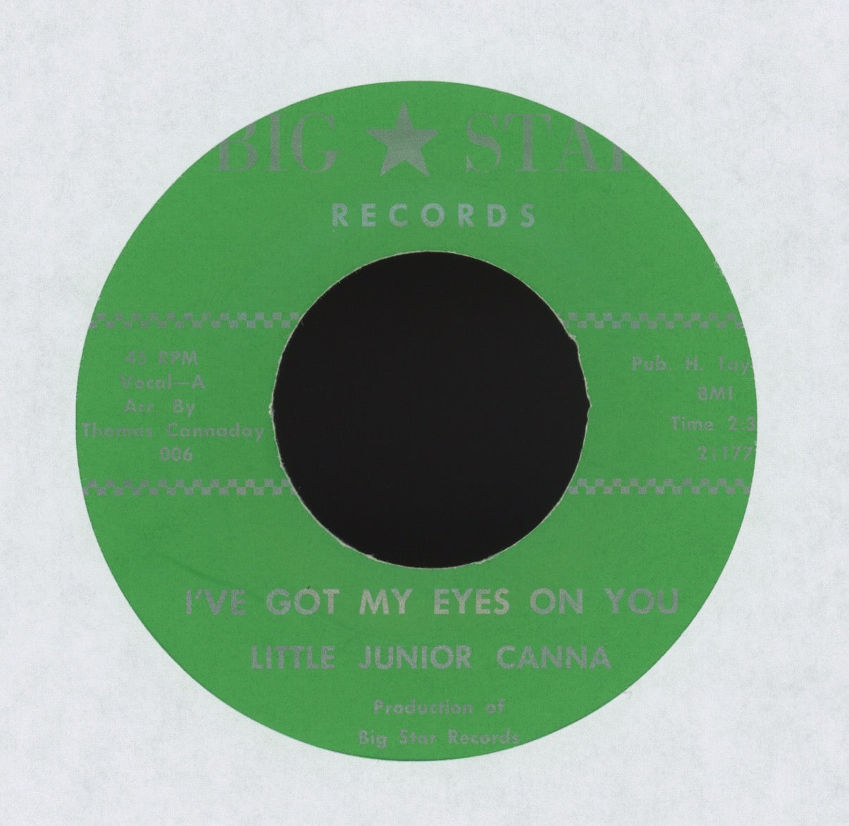 Little Junior Cannady - I've Got My Eyes On You on Big Star R&B Blues 45