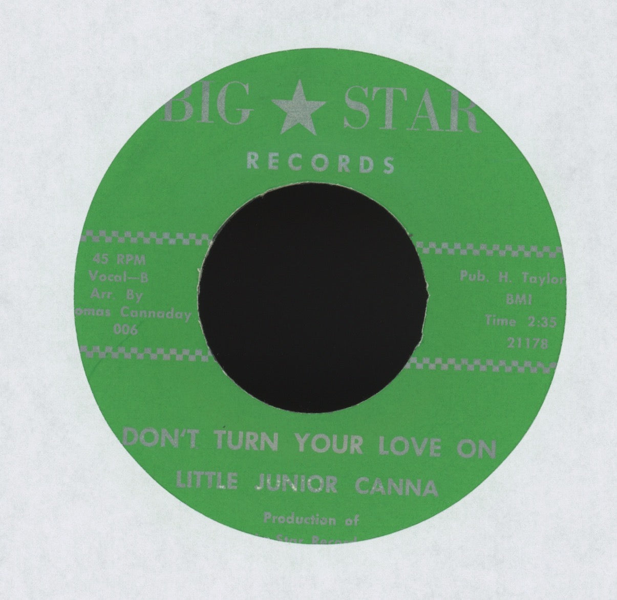 Little Junior Cannady - I've Got My Eyes On You on Big Star R&B Blues 45
