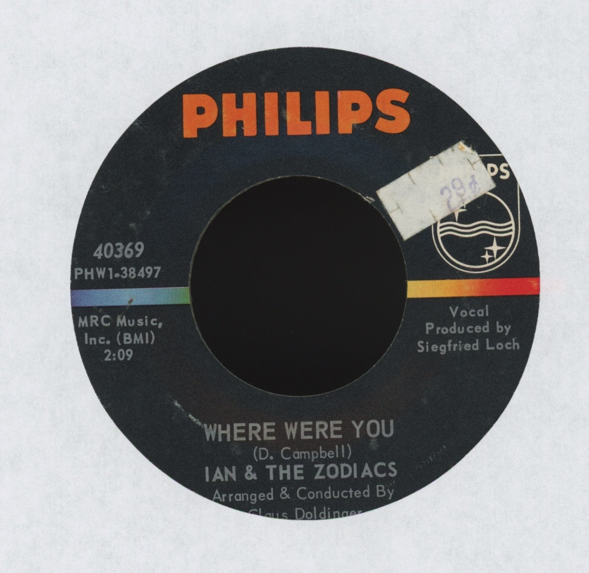 Ian & The Zodiacs - No Money, No Honey on Philips Garage Fuzz 45