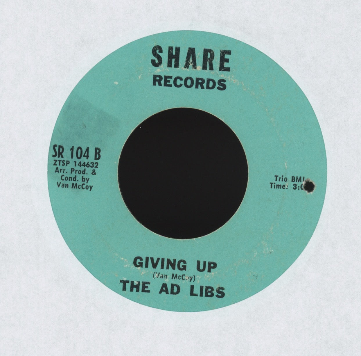The Ad Libs - Appreciation / Giving Up on Share Northern Soul 45