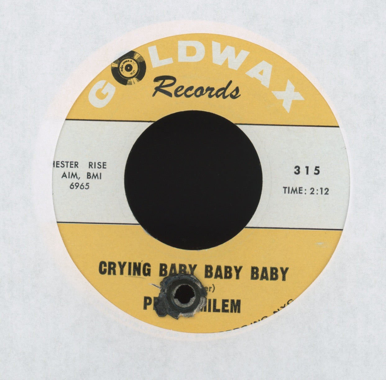 Percy Milem - Call On Me on Goldwax Northern Soul 45