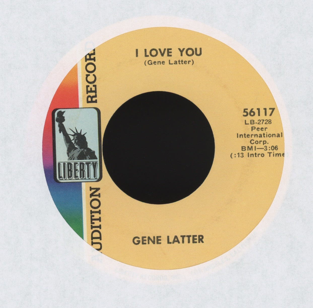 Gene Latter - Sign On The Dotted Line on Liberty Promo Northern Soul 45