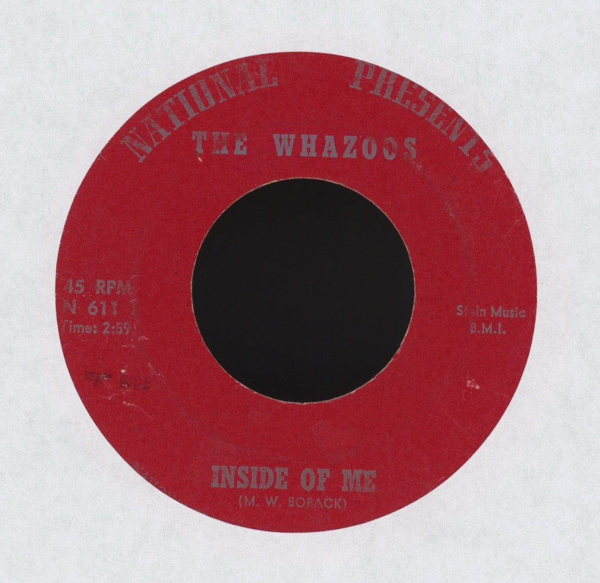 The Whazoos - Inside Of Me on National Psych 45