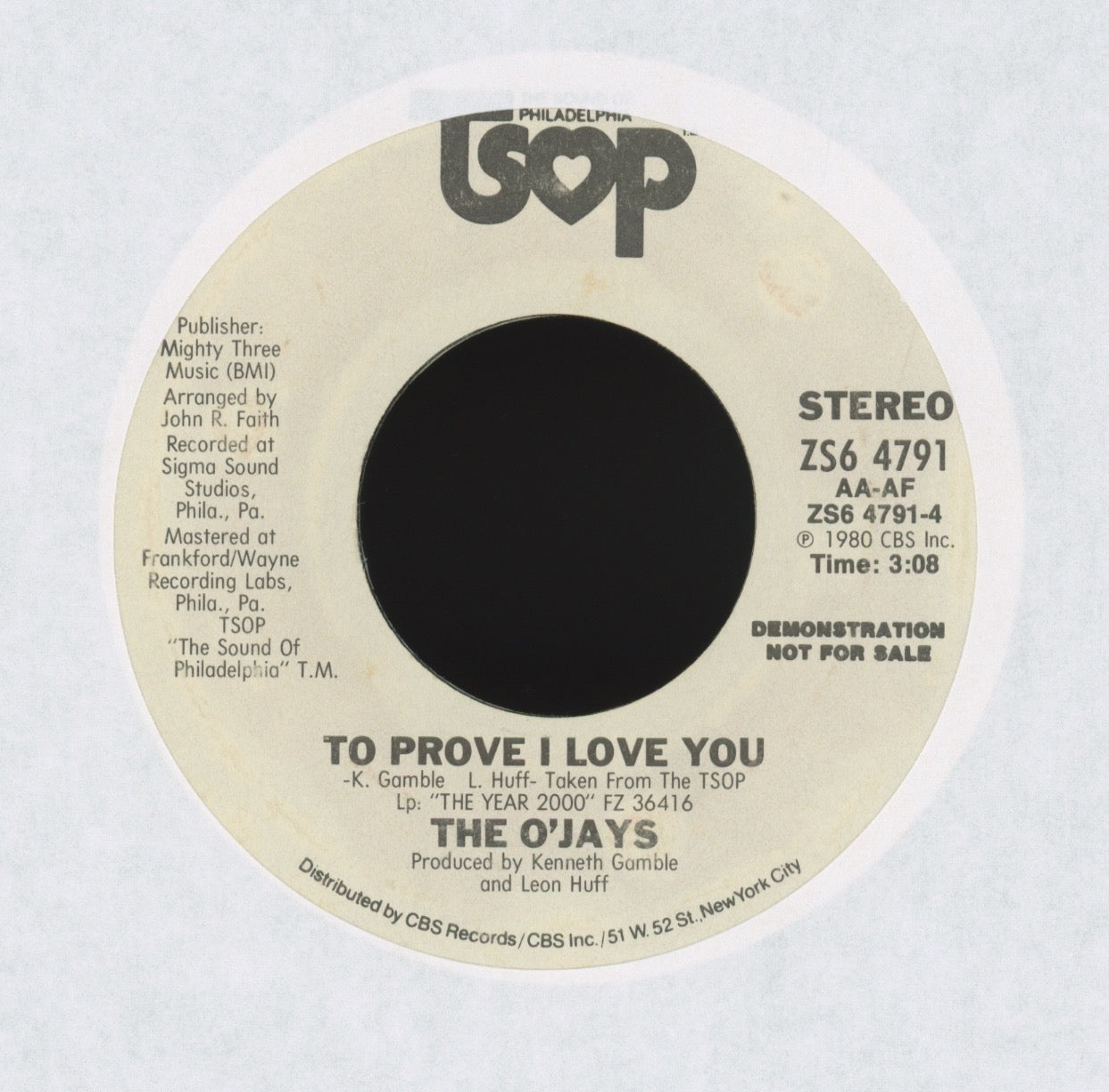 The O'Jays - To Prove I Love You on TSOP Promo 70s Soul 45