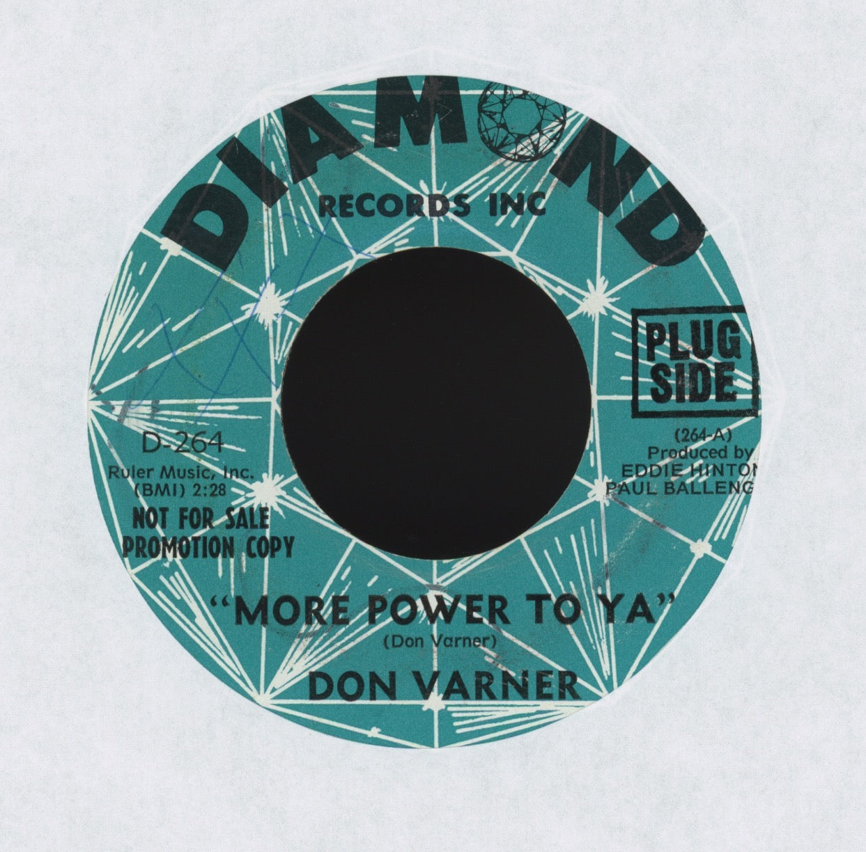 Don Varner - More Power To Ya on Diamond Promo Northern Soul 45