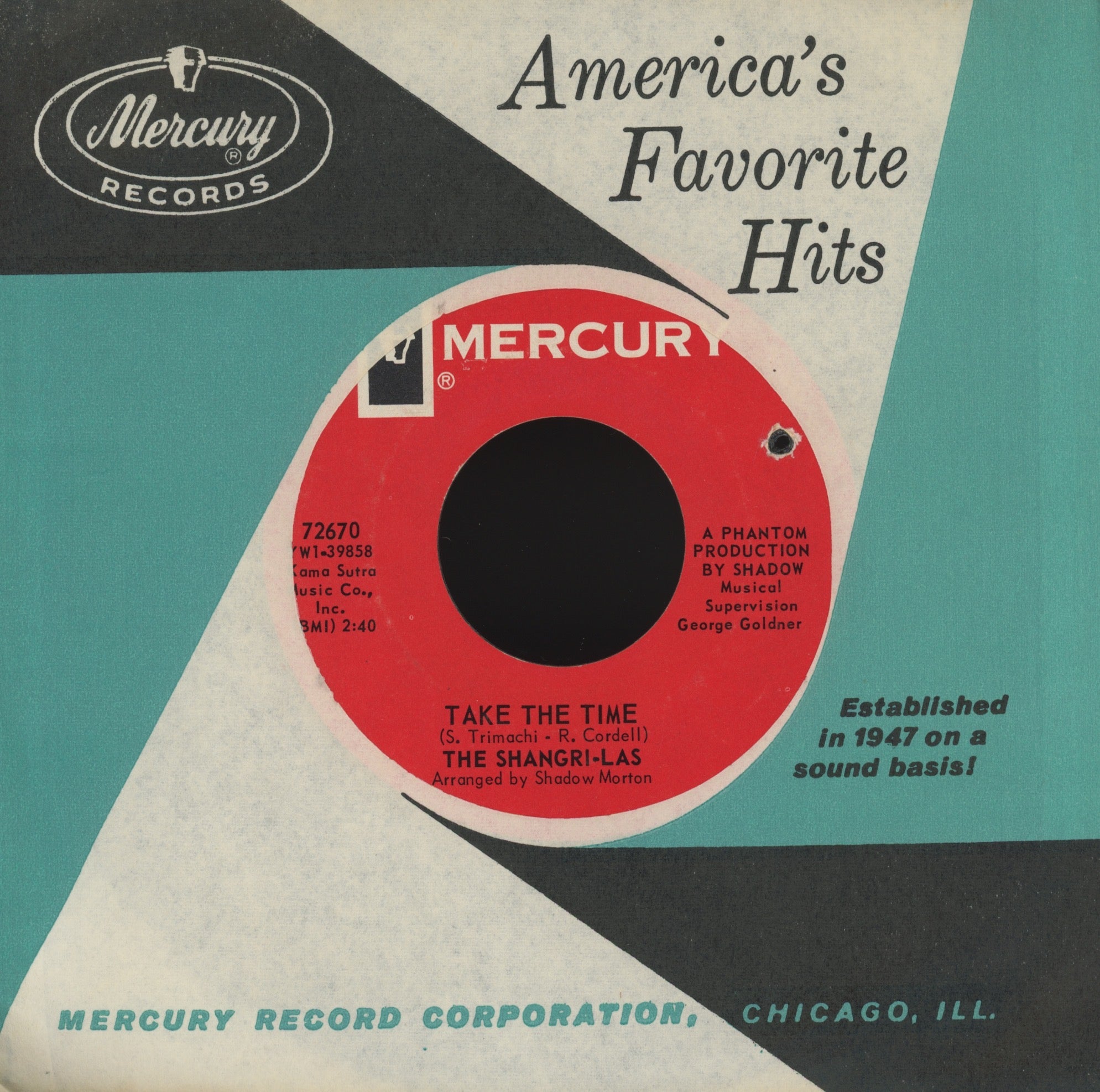 The Shangri-Las - Take The Time on Mercury Girl Group 45