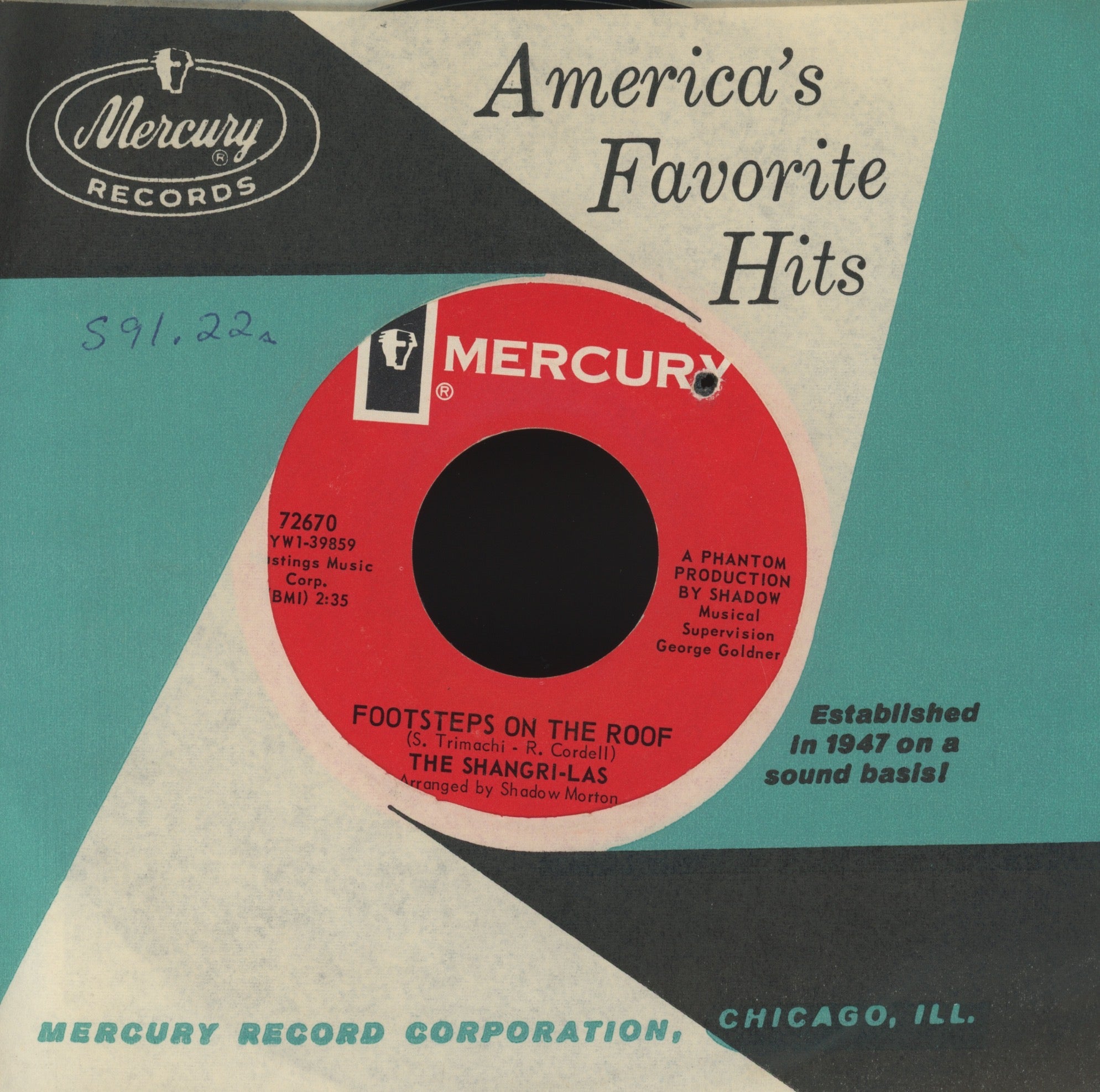 The Shangri-Las - Take The Time on Mercury Girl Group 45