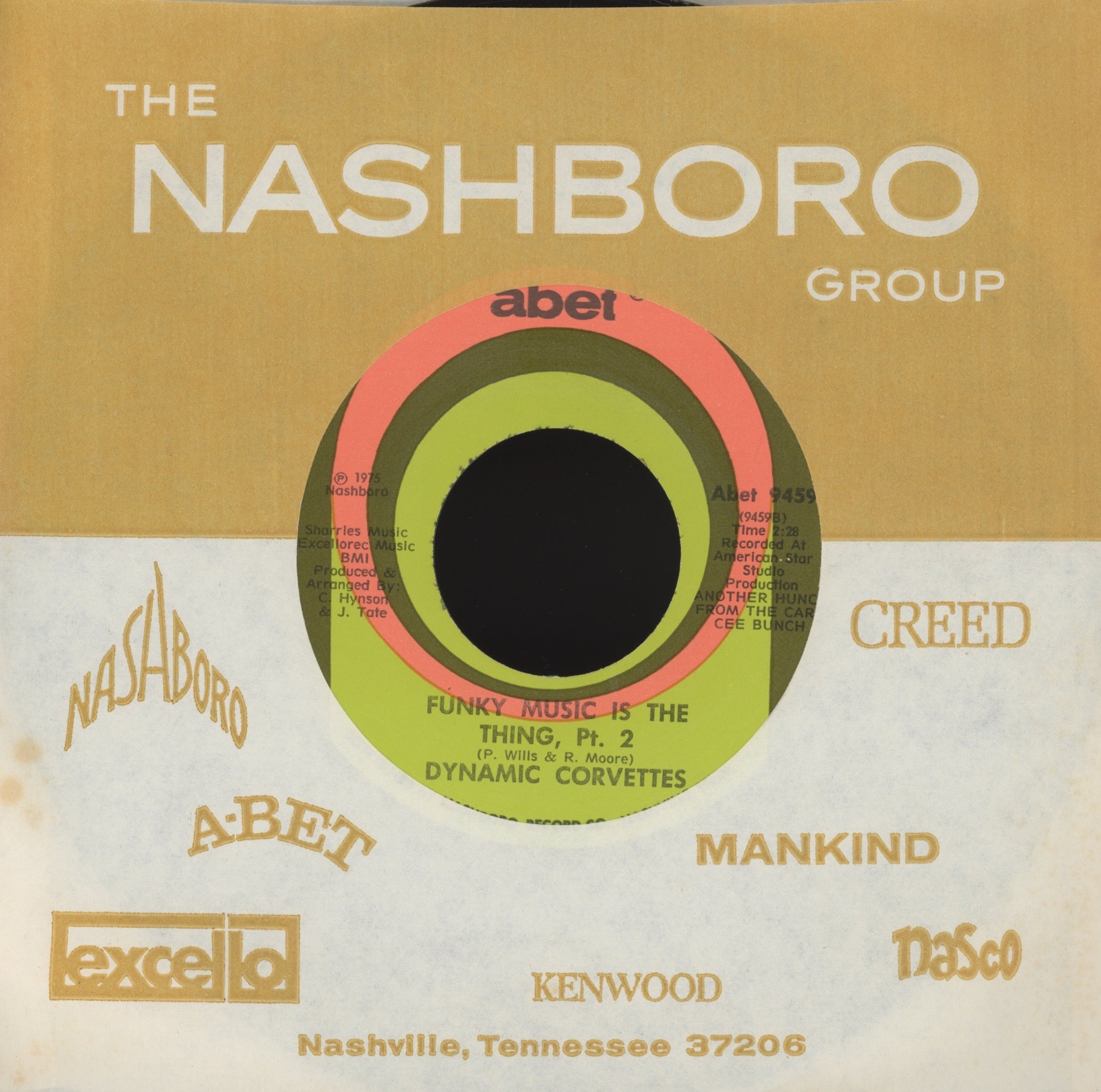 Dynamic Corvettes - Funky Music Is The Thing on Abet Funk 45