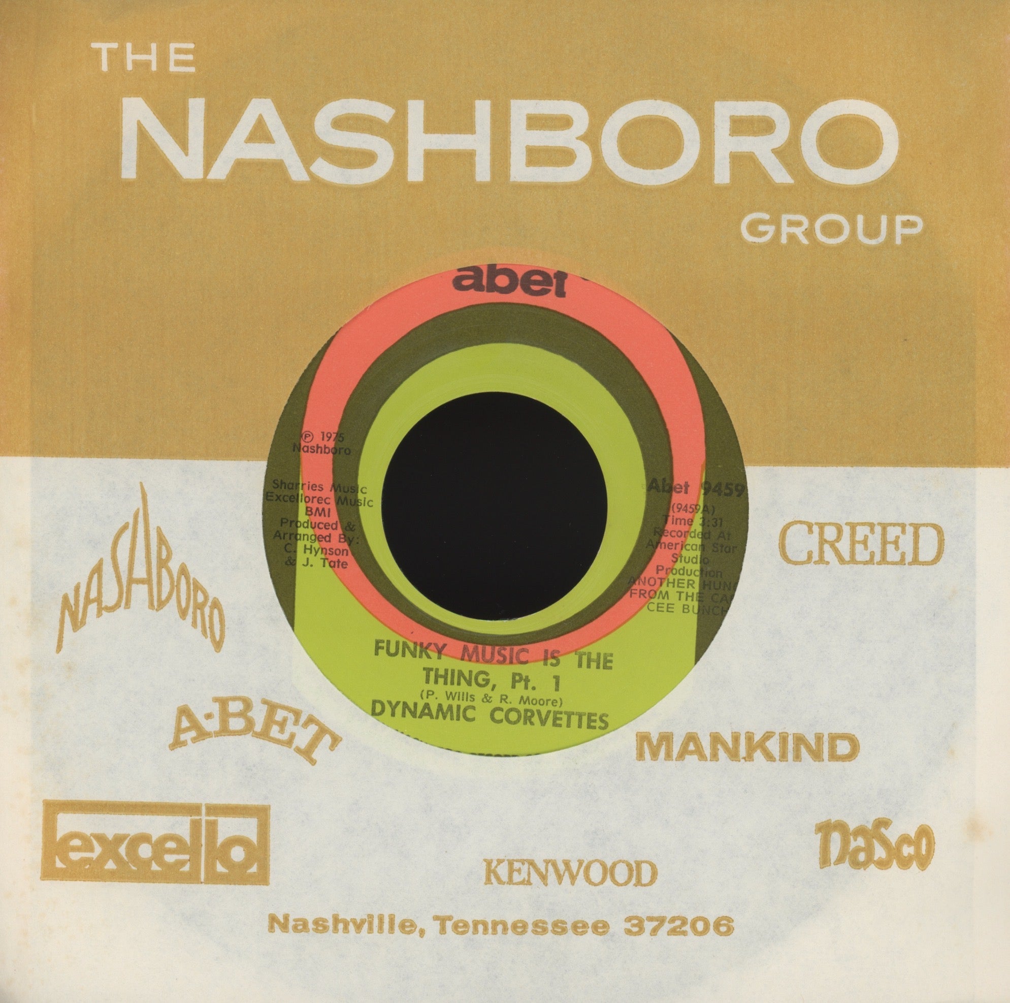 Dynamic Corvettes - Funky Music Is The Thing on Abet Funk 45