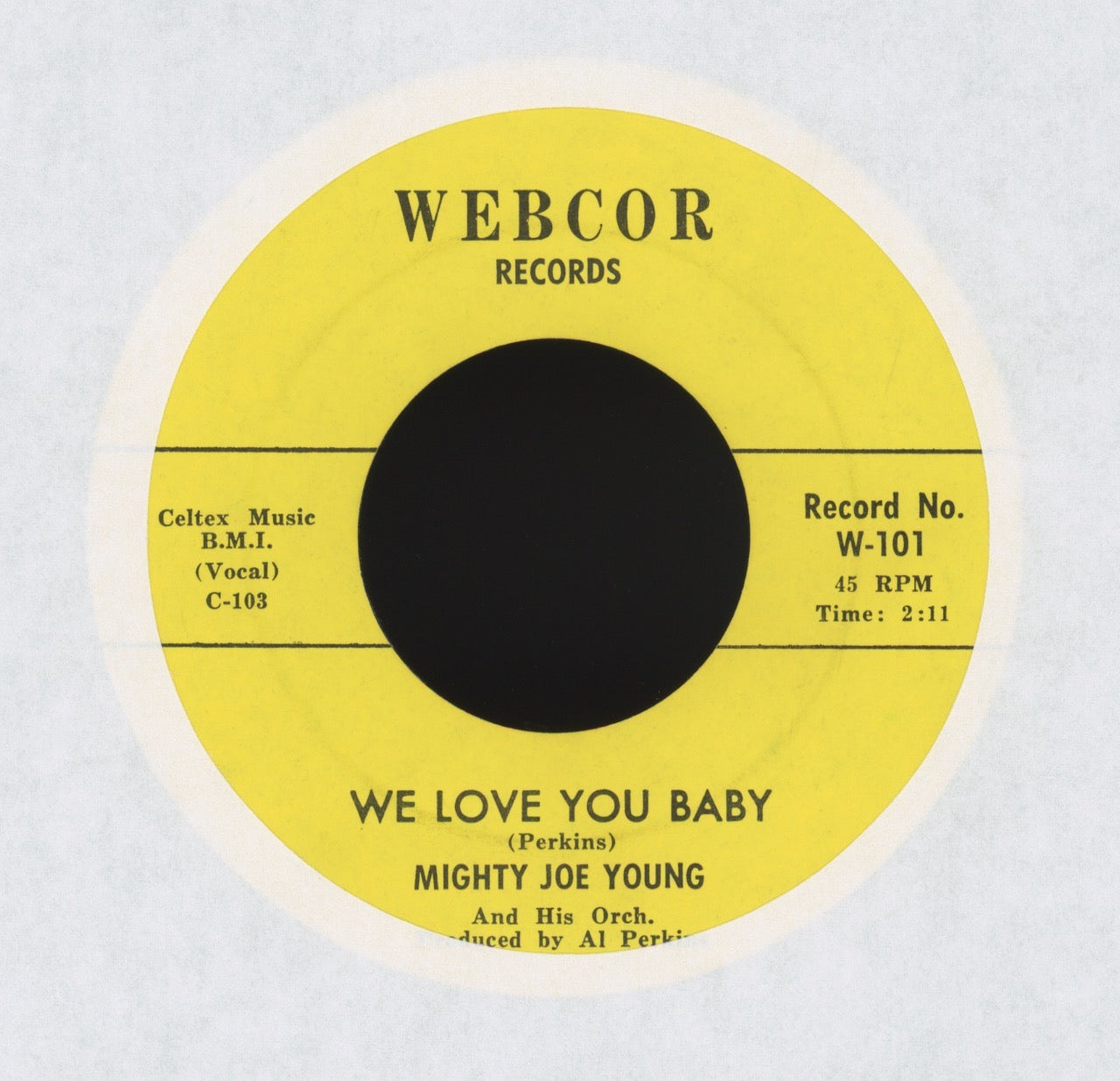 Mighty Joe Young And His Orchestra - Voo Doo Dust on Webcor R&B 45