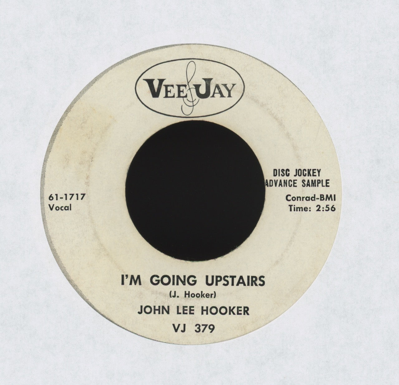 John Lee Hooker - I'm Going Upstairs on Vee Jay Promo R&B Blues 45