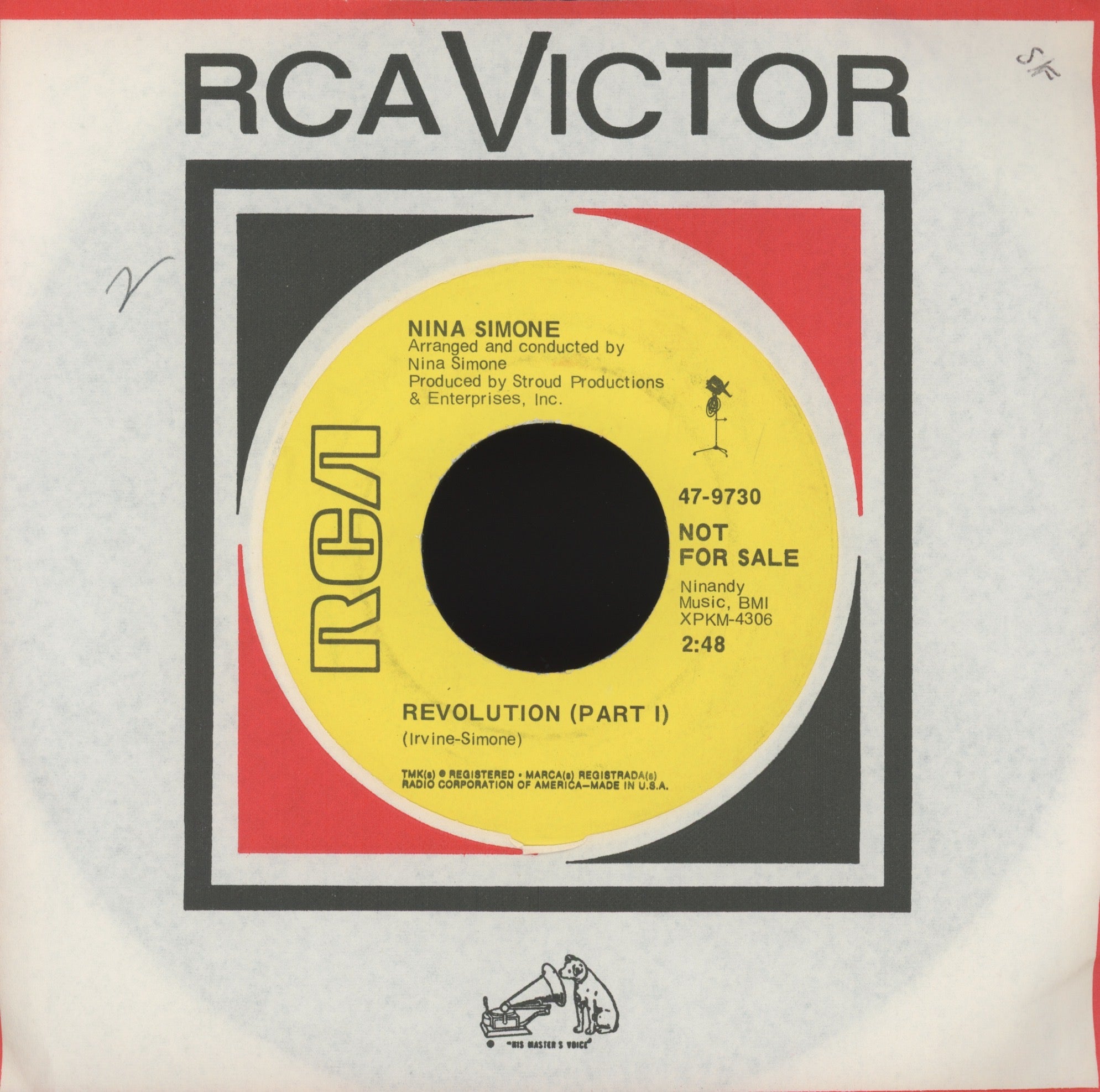 Nina Simone - Revolution on RCA Promo Soul Jazz 45