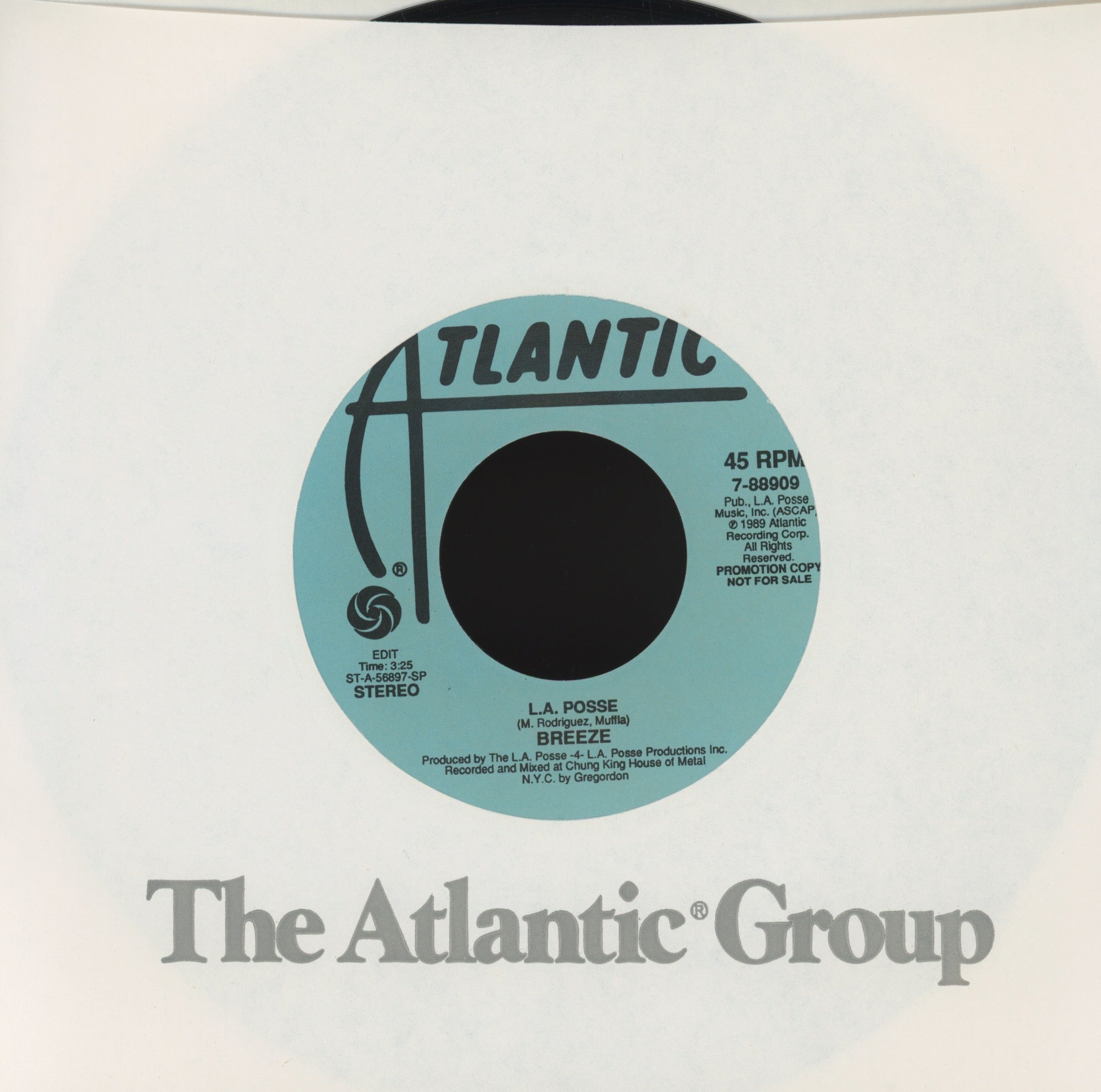 Breeze - L.A. Posse on Atlantic Promo Hip Hop 45