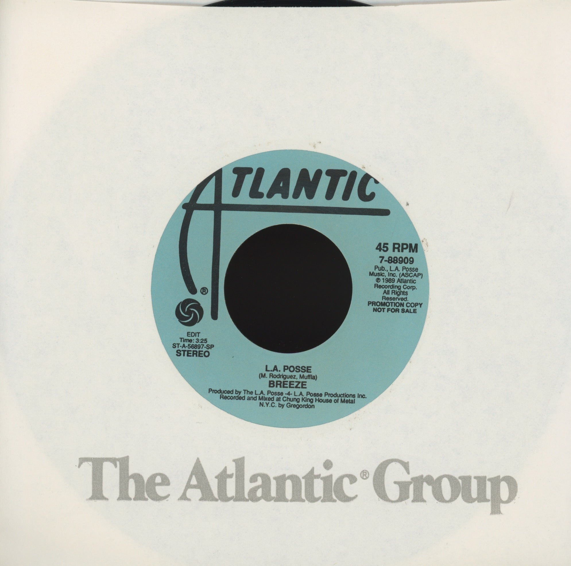 Breeze - L.A. Posse on Atlantic Promo Hip Hop 45
