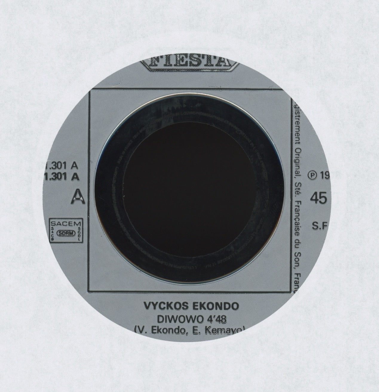 Vyckos Ekondo - Diwowo / A Gnambie on Fiesta Disco Funk Afrobeat 7" With Picture Sleeve