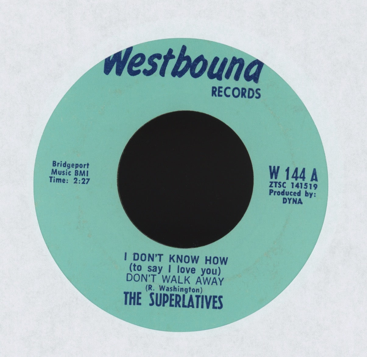 The Superlatives - I Don't Know How (To Say I Love You) Don't Walk Away on Westbound Northern Soul Funk 45