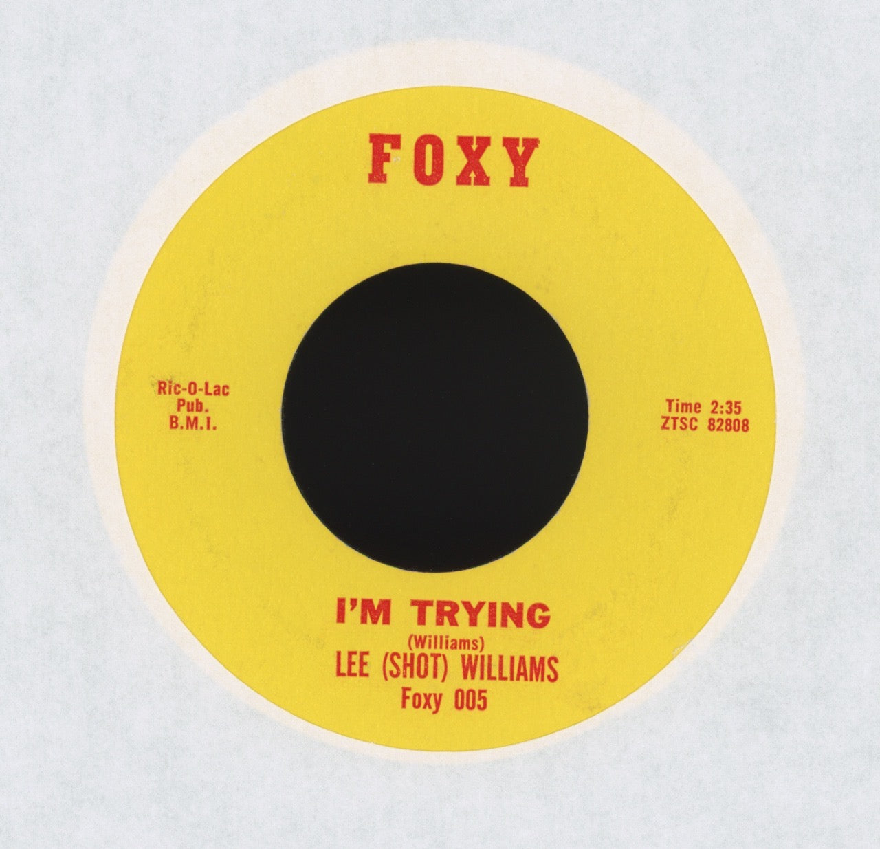 Lee Shot Williams - Hello Baby on Foxy R&B 45