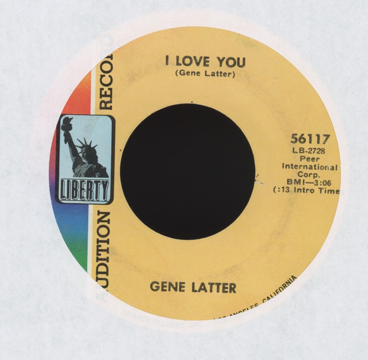 Gene Latter - Sign On The Dotted Line on Liberty Promo Northern Soul 45