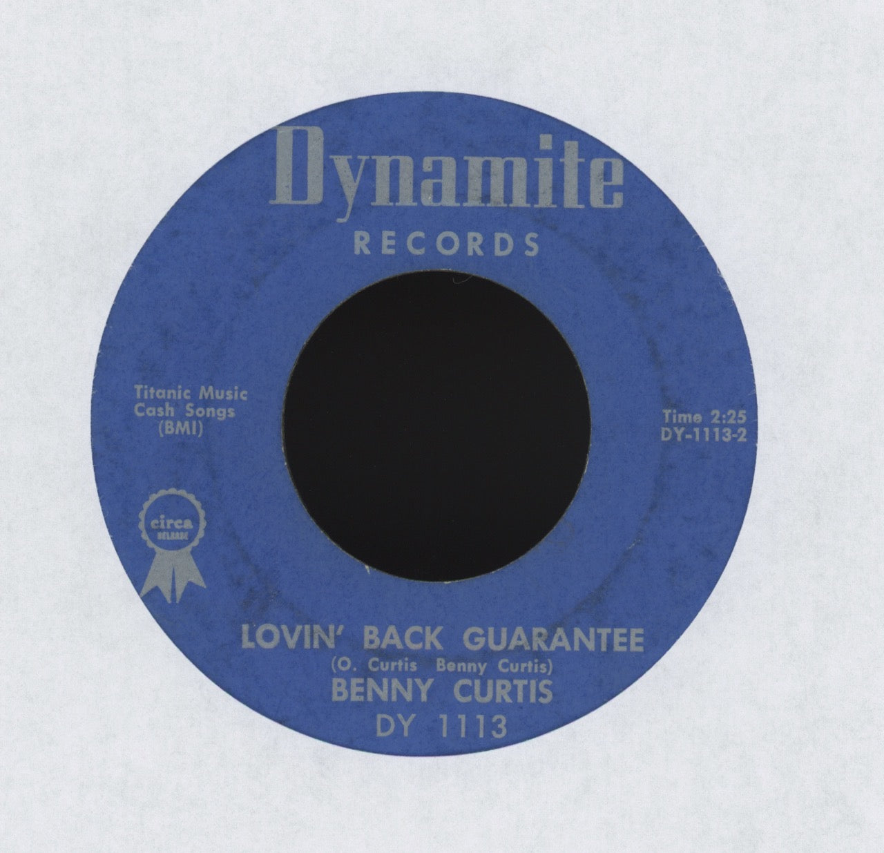 Benny Curtis - Lovin' Back Guarantee on Dynamite R&B 45