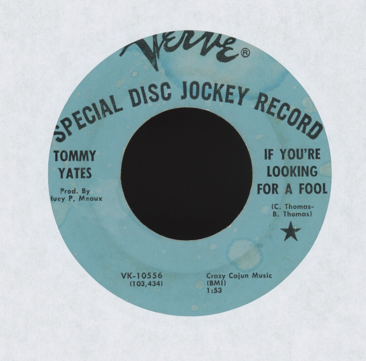 Tommy Yates - If You're Looking For A Fool on Verve Promo Northern Soul 45