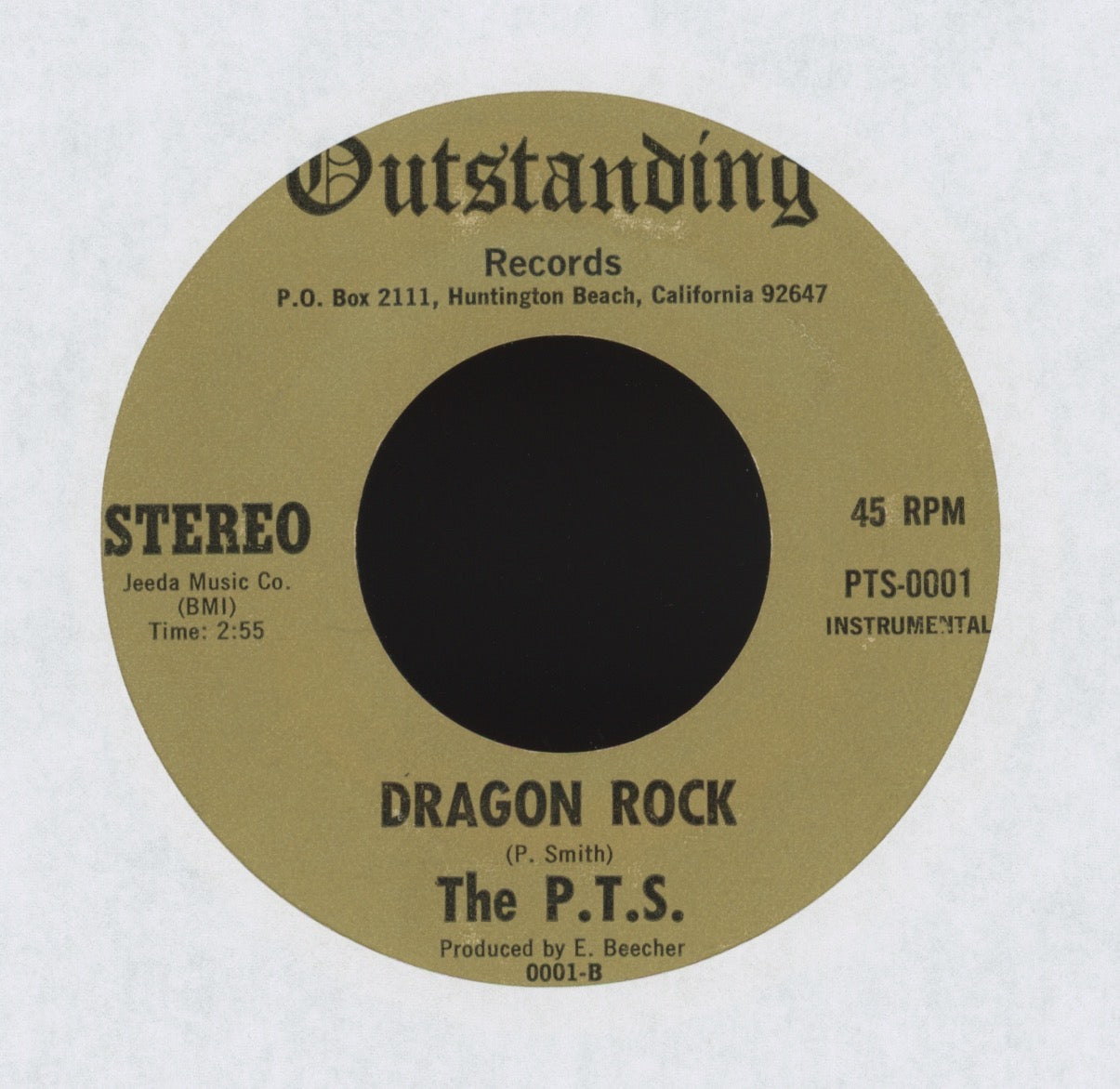 The P.T.S. - Dragon Rock on Outstanding Jazz Funk 45