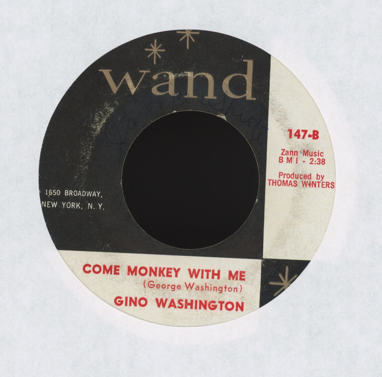 Gino Washington - Out Of This World on Wand R&B 45