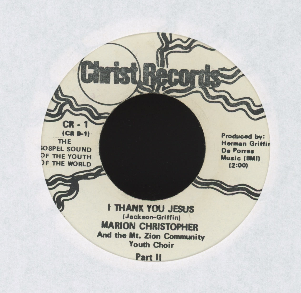 Marion Christopher - I Thank You Jesus on Christ Records Northern Soul 45