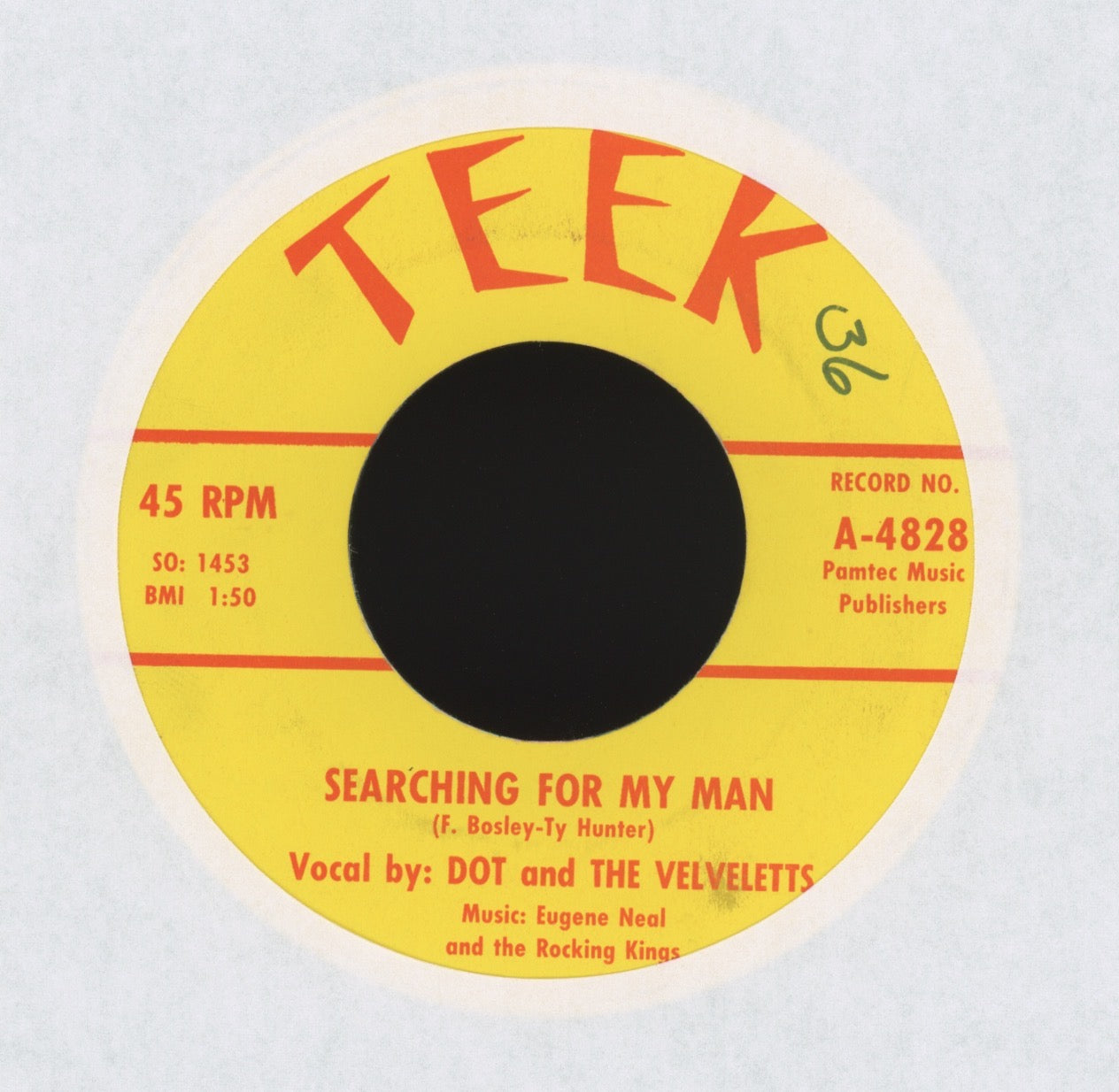 Dot and The Velveletts - Searching For My Man on Teek R&B Girl Group 45