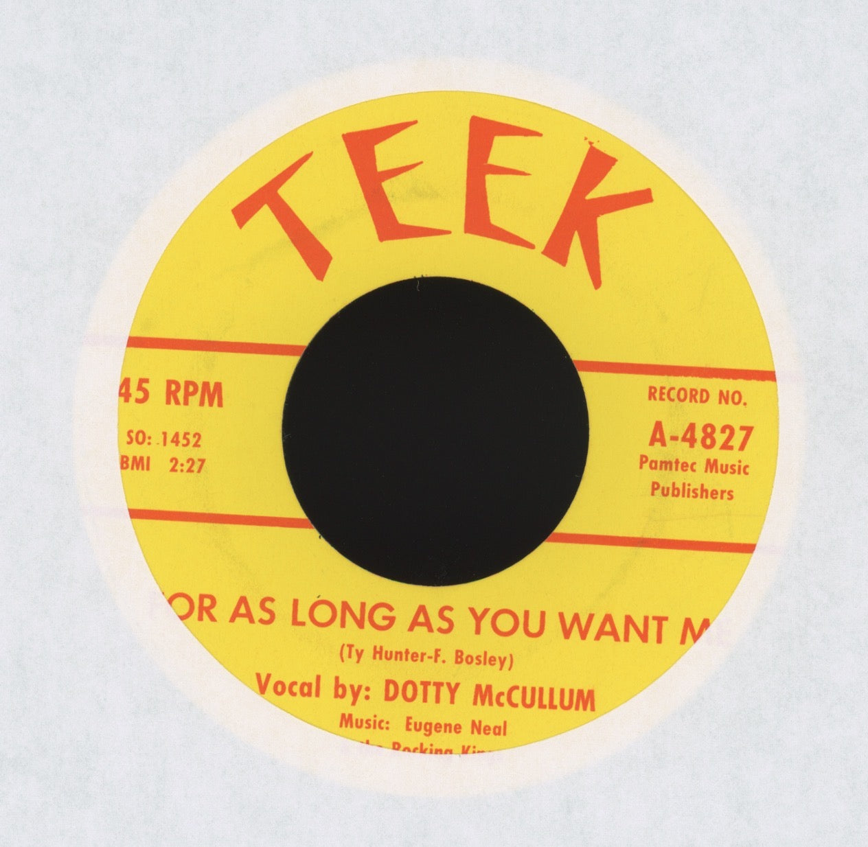 Dot and The Velveletts - Searching For My Man on Teek R&B Girl Group 45