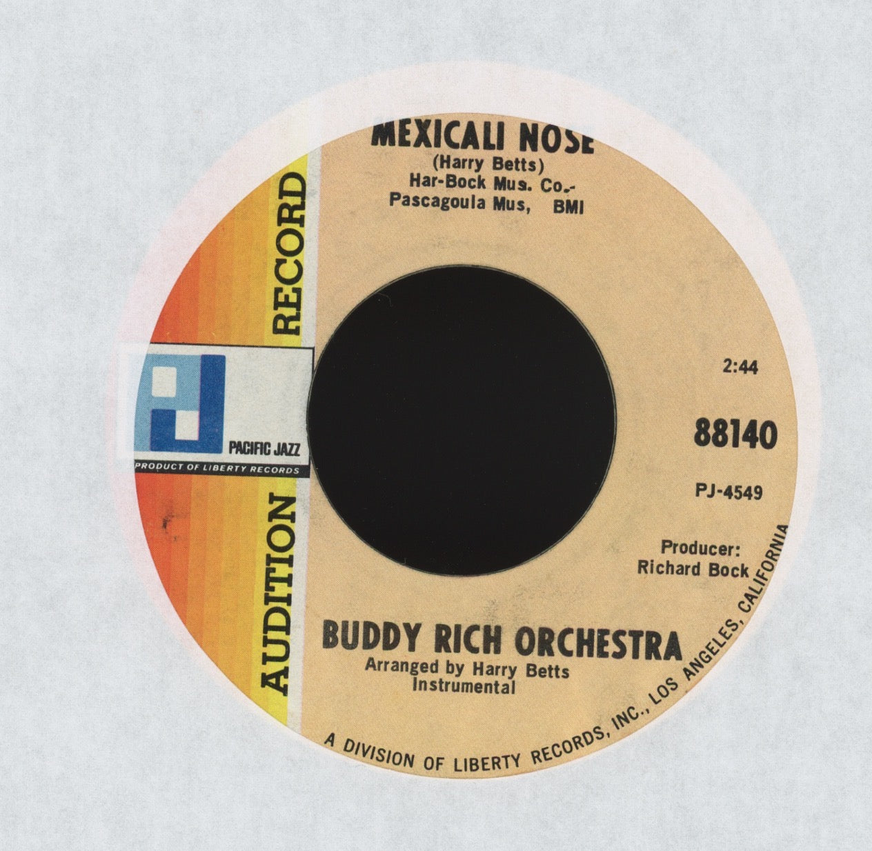 Buddy Rich And His Orchestra - The Beat Goes On on Pacific Jazz Promo Mod Soul Jazz 45