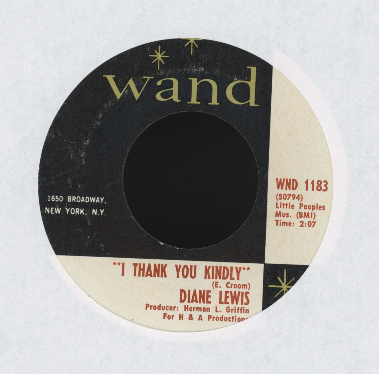 Diane Lewis - I Thank You Kindly on Wand Northern Soul 45