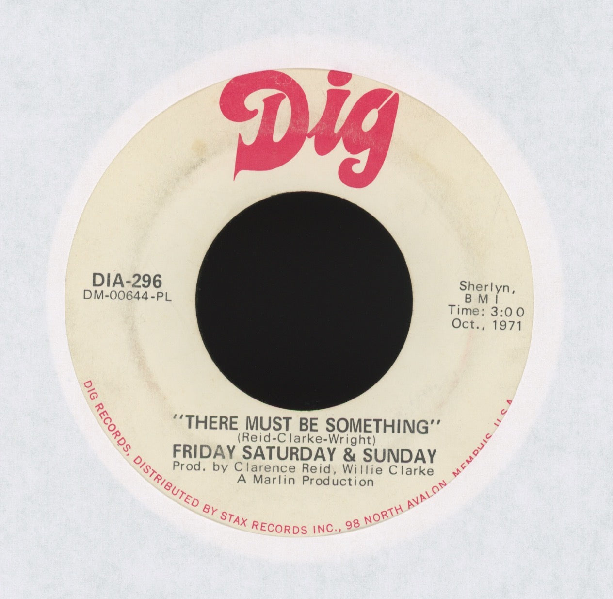 Friday, Saturday & Sunday - There Must Be Something / Potato Salad on Dig Promo Crossover Soul Funk 45