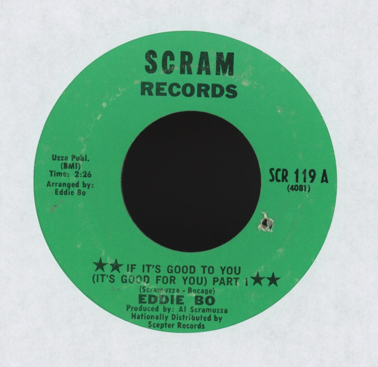 Eddie Bo - If It's Good To You (It's Good For You) on Scram Funk 45