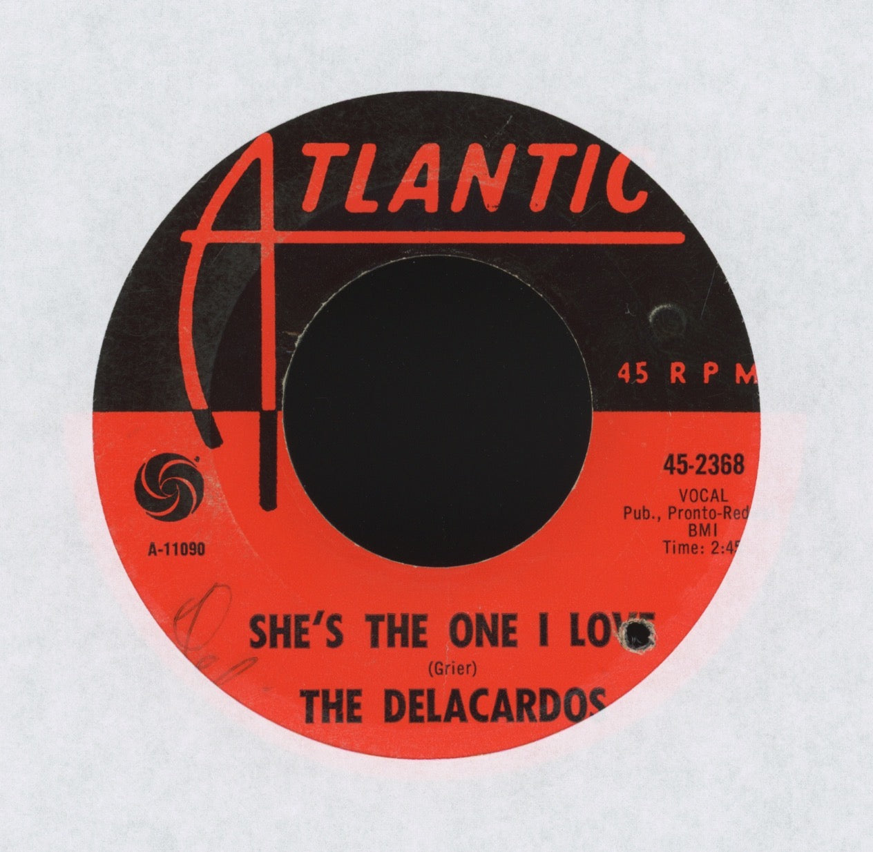 The Delacardos - She's The One I Love on Atlantic Northern Soul 45