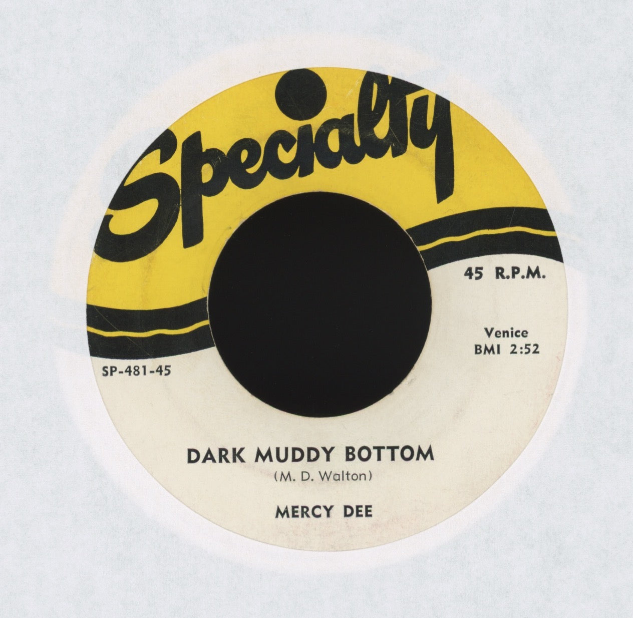 Mercy Dee & Lady Fox - Get To Gettin' on Specialty R&B 45