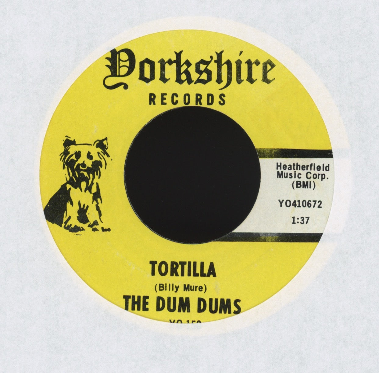 The Dum Dums - Tortilla on Yorkshire R&B Mod Soul 45