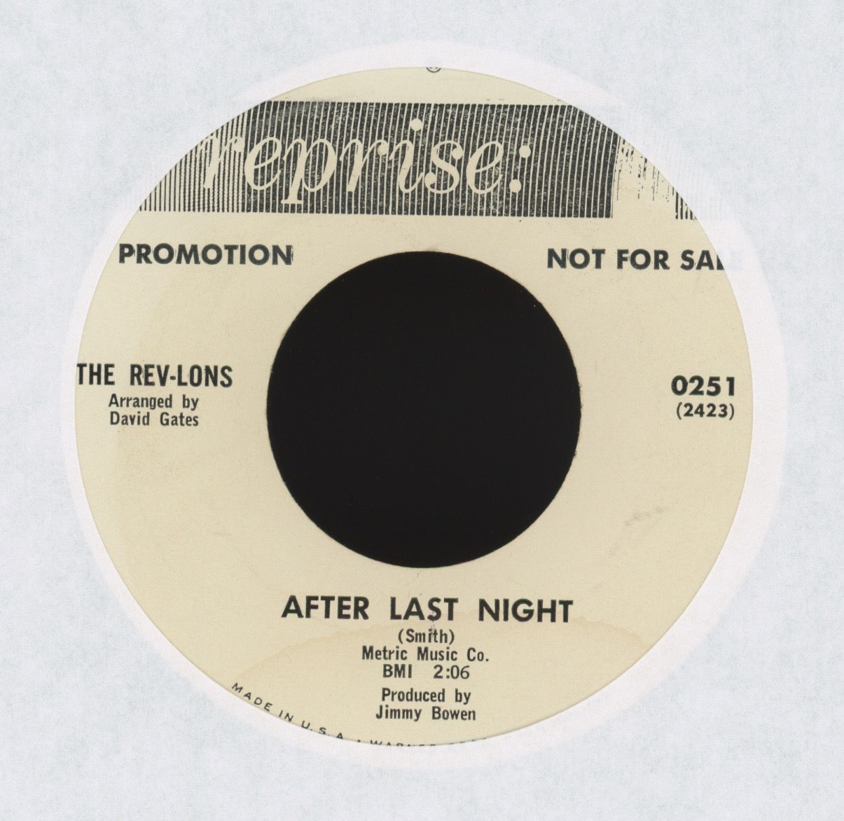 The Rev-Lons - After Last Night on Reprise Promo R&B Girl Group 45