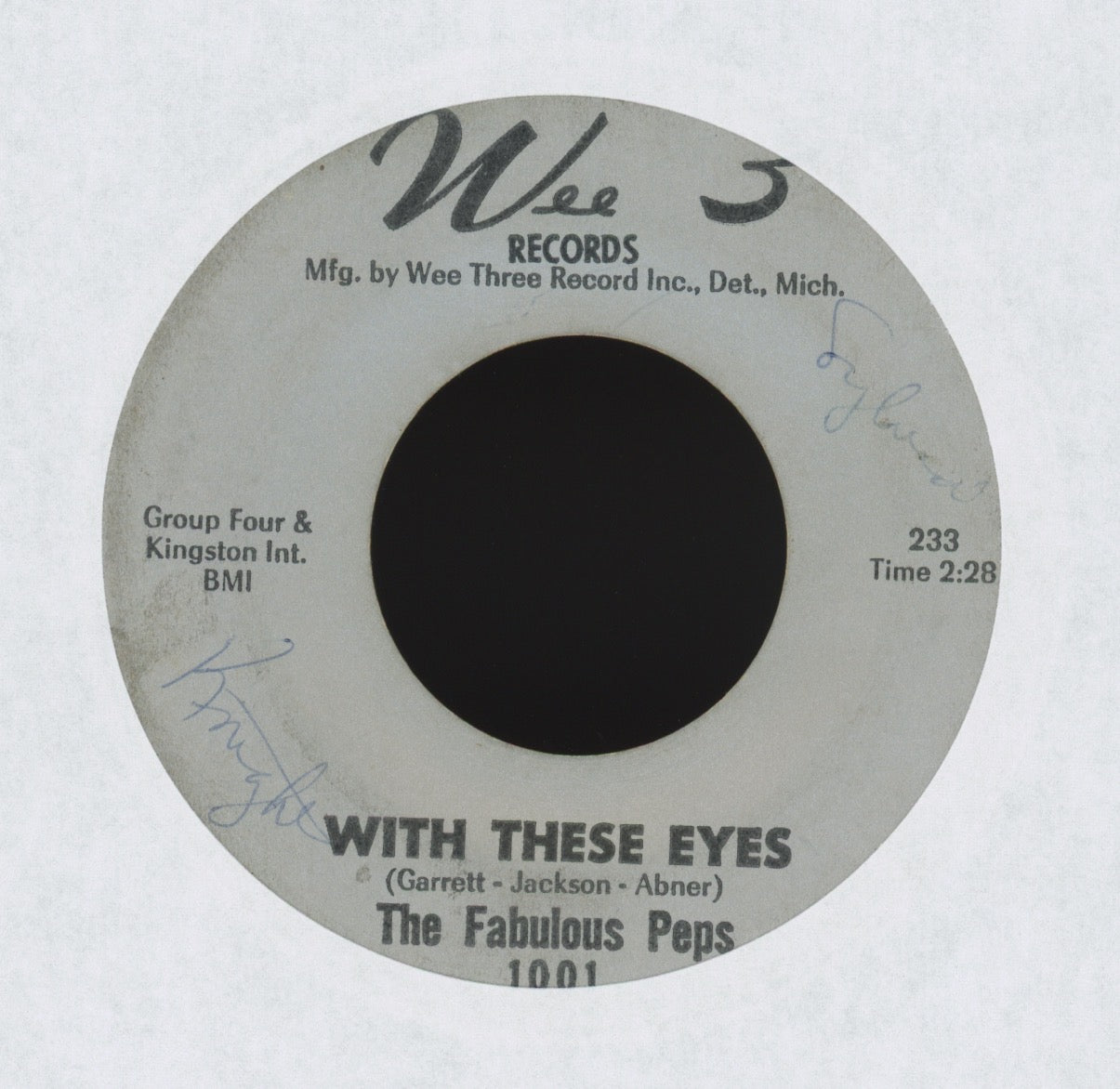 The Fabulous Peps - With These Eyes on Wee 3 Northern Soul 45
